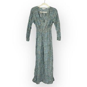 Kerry Cassill Women’s Size 2 Green Multi Floral Long Sleeve Maxi Dress Cottage